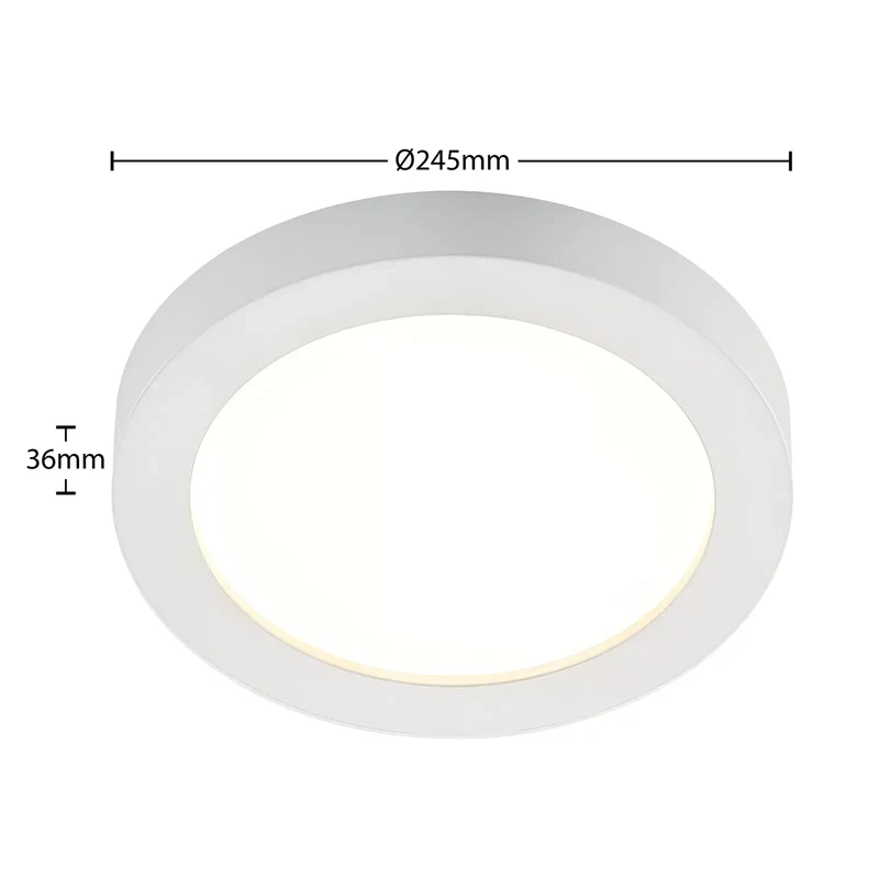 B-Ware PRIOS Deckenleuchte Deckenlampe LED Edwina weiß IP44 Polycarbonat Aluminium