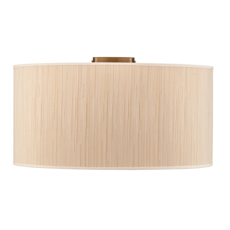 B-Ware Deckenleuchte Lampe Essex strukturierter Stoff Textil gold Kunststoff