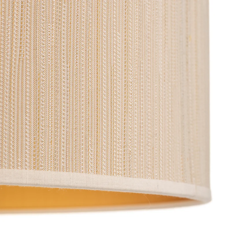 B-Ware Deckenleuchte Lampe Essex strukturierter Stoff Textil gold Kunststoff