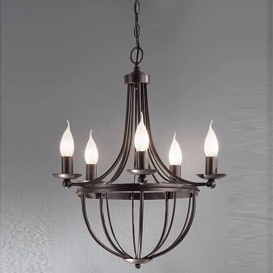 B-Ware Kögl Kronleuchter AZIENDA Pendeleichte Hängeleuchte Deko-Deckenlampe E14 5-flg
