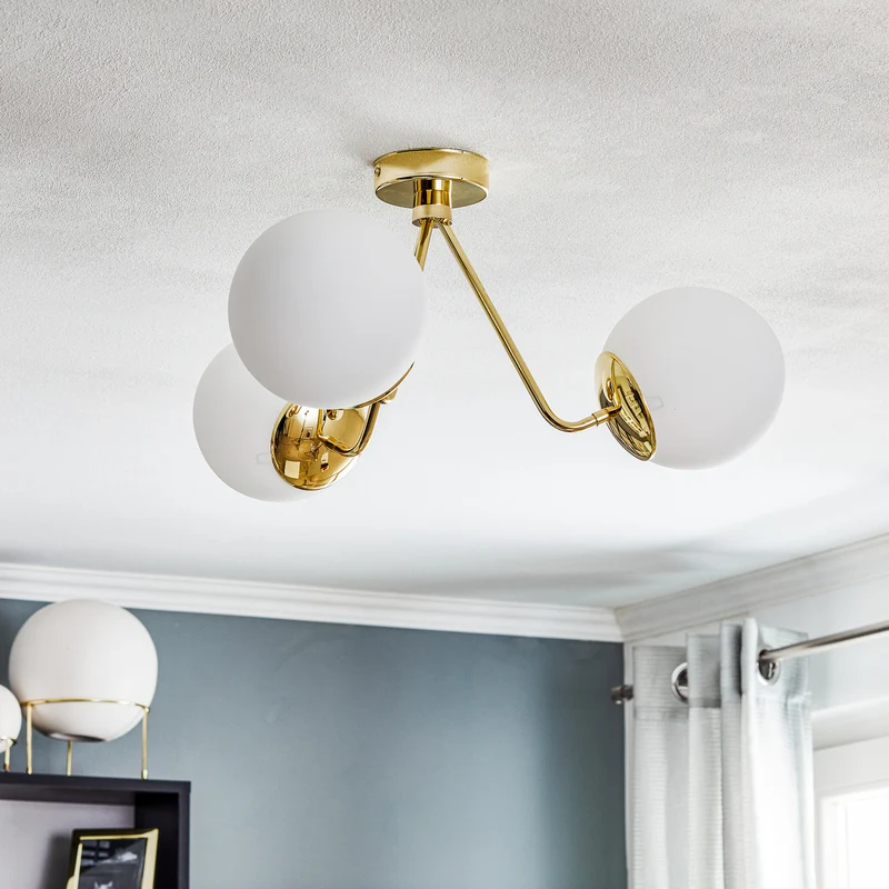 B-Ware Euluna Deckenlampe Deckenlampe Lampe Leuchte hängend Tuse dreiflammig messing