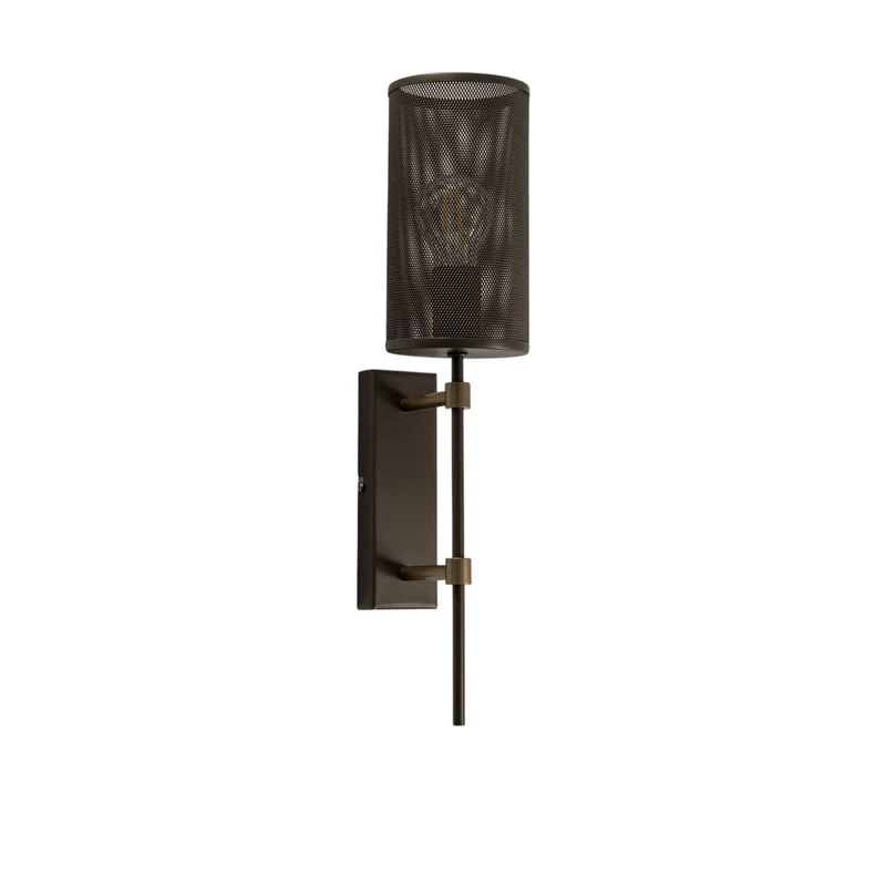 B-Ware Wandleuchte Wandlampe titan E27 LED Stahl 48 cm Höhe titanfarben Lampe Spot