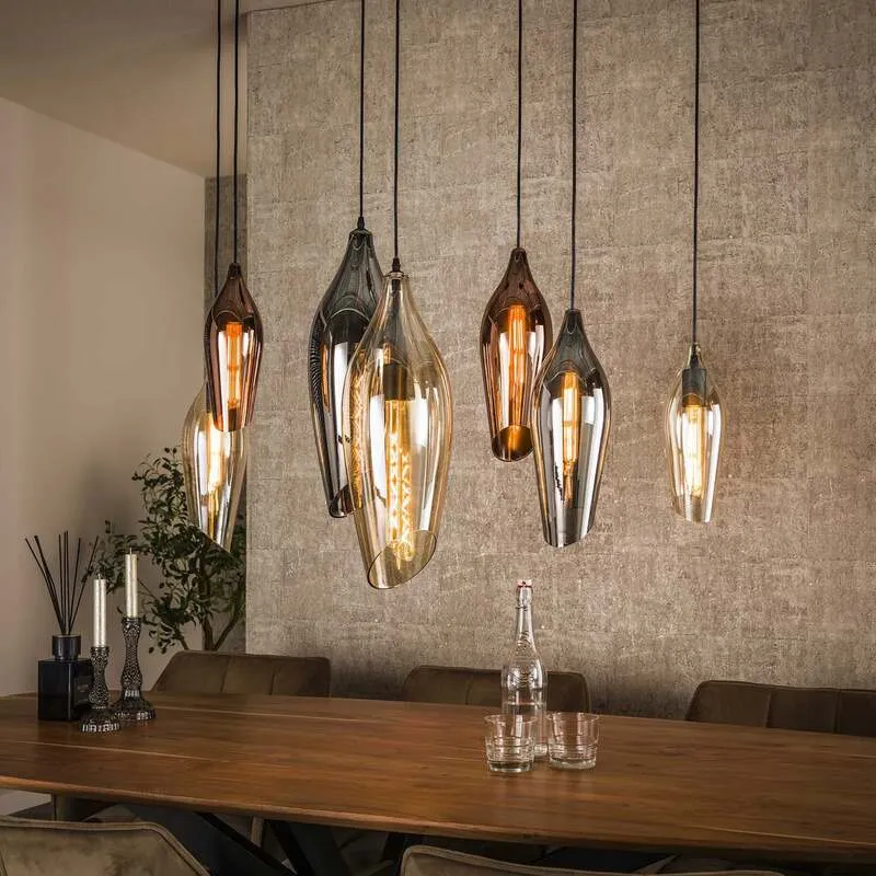 B-Ware Zijlstra Hängeleuchte Pendelleuchte Lampe Glas mehrfarbig 7-flammig E27 bunt