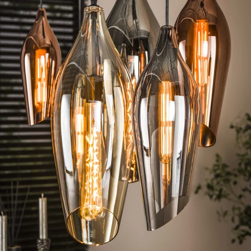 B-Ware Zijlstra Hängeleuchte Pendelleuchte Lampe Glas mehrfarbig 7-flammig E27 bunt