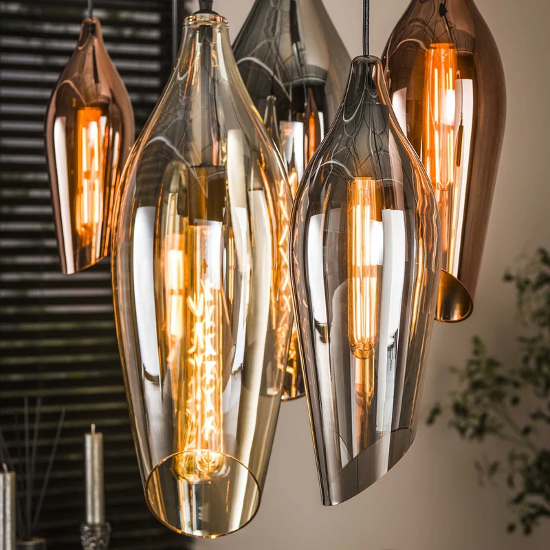 B-Ware Zijlstra Hängeleuchte Pendelleuchte Lampe Glas mehrfarbig 7-flammig E27 bunt