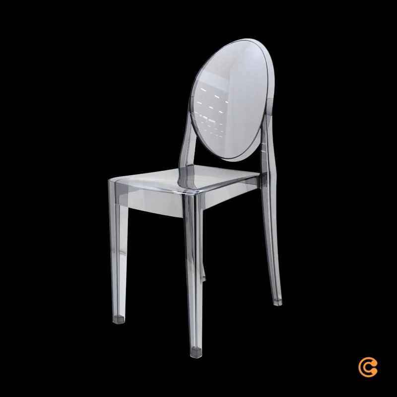 B-Ware Kartell Victoria Stuhl Designerstuhl Lehnstuhl Küchenstuhl transparent Esszimmer