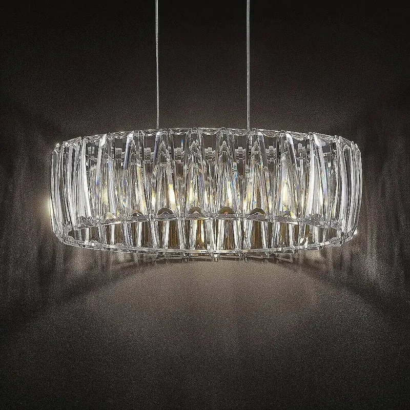 B-Ware Lindby Pendelleuchte Hängelampe Sofia transparent chrom Kunststoff E14 LED Lampe