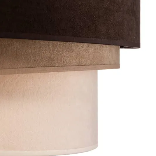 B-Ware Lampenwelt Hängeleuchte Devon braun beige ecru gold Ø45cm Hängeleuchte Deckenlam