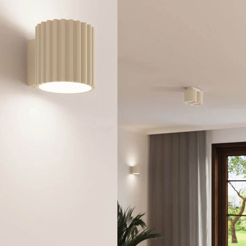 B-Ware RIBLA Wandleuchte Wandlampe Leuchte beige Aluminium G9 10 cm Made in Europe