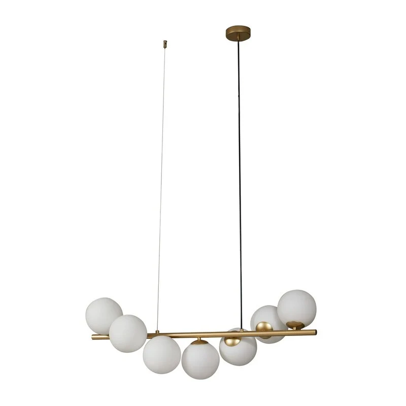 B-Ware Lucande Hängeleuchte Isandro gold opal 7-flammig Deckenlampe Deckenleuchte Spot