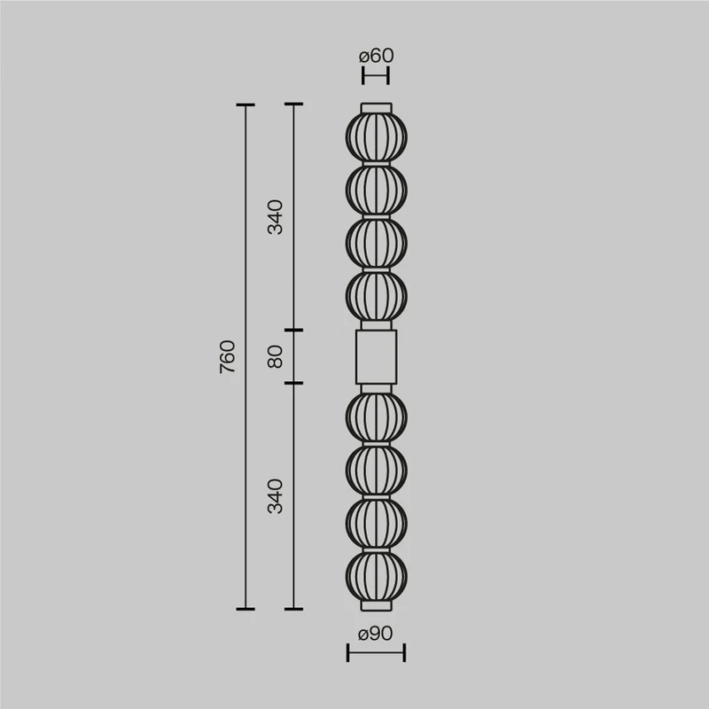 B-Ware Maytoni LED Wandleuchte Leuchte Amulet linear 76 cm klar gold Beleuchtung