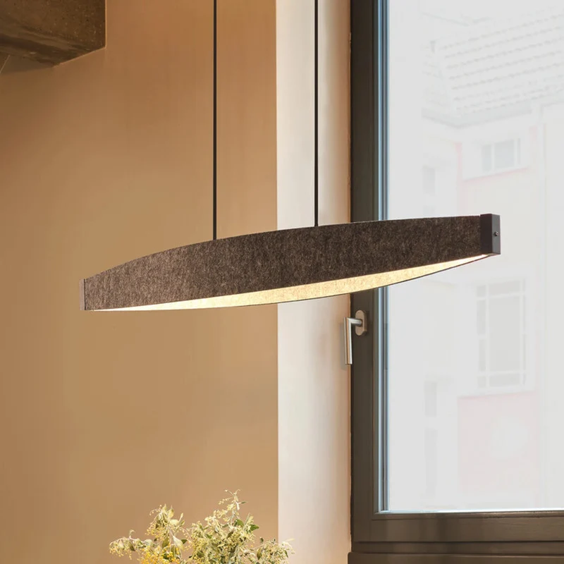 B-Ware OSRAM Hängeleuchte Pendelleuchte LED Decor Flat Felt grau Filz Warmweiß 3000 K
