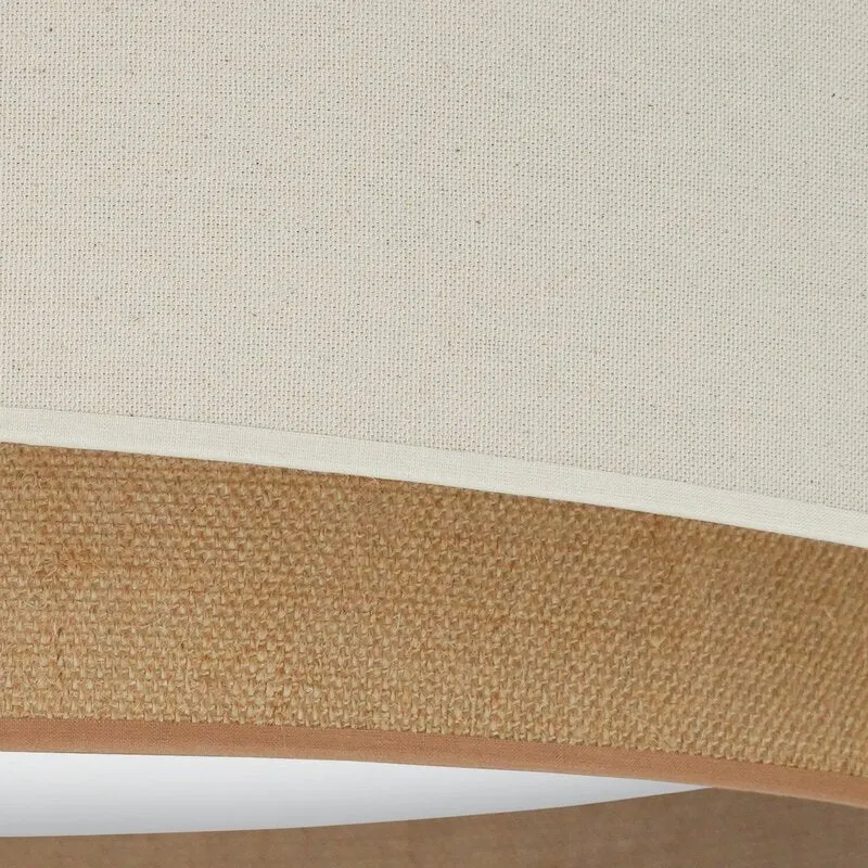 B-Ware Duolla LED-Deckenleuchte Luneta S Fernbedienung Jute beige braun Ø 60 cm