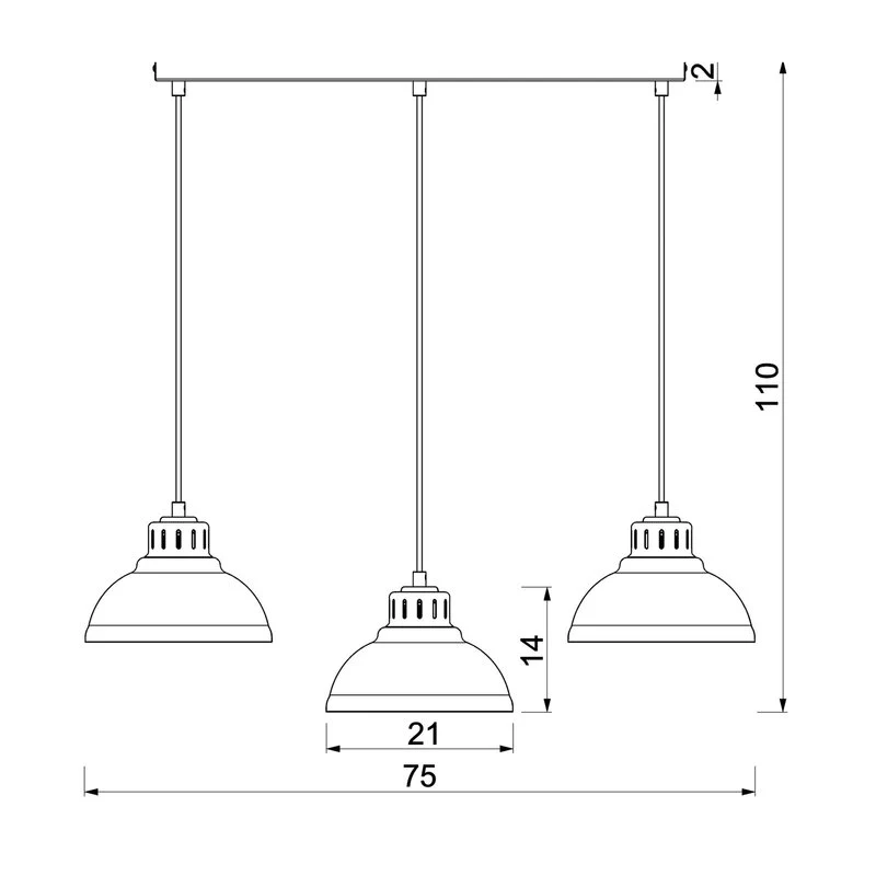 B-Ware Sven Hängeleuchte Pendelleuchte Lampe beige Stahl 3flg Esszimmer Leuchte