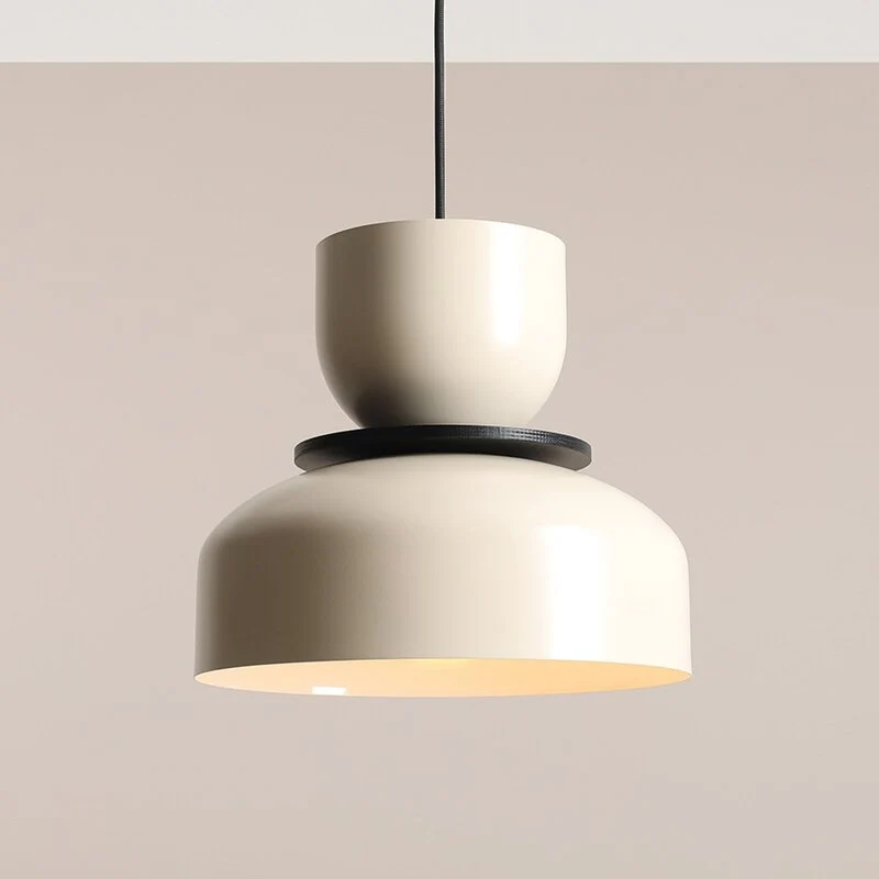 B-Ware Hängelampe Uto Pendelleuchte Deckenleuchte creme Kabel schwarz Metall 30 cm