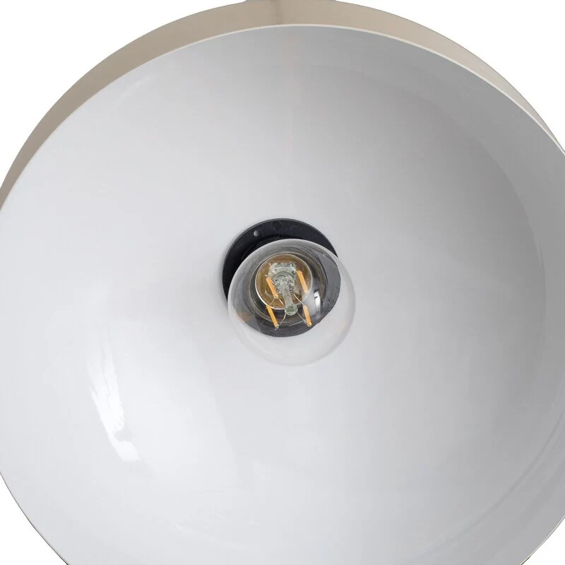 B-Ware Hängelampe Uto Pendelleuchte Deckenleuchte creme Kabel schwarz Metall 30 cm