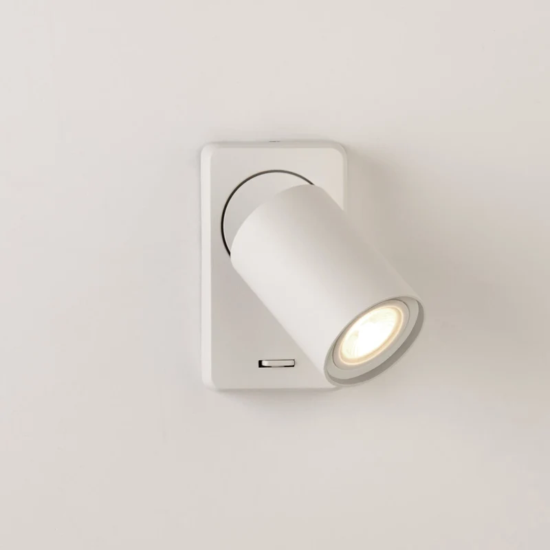 B-Ware Searchlight Wandleuchte Switched Lampe Schalter Wandlampe weiß Aluminium GU10