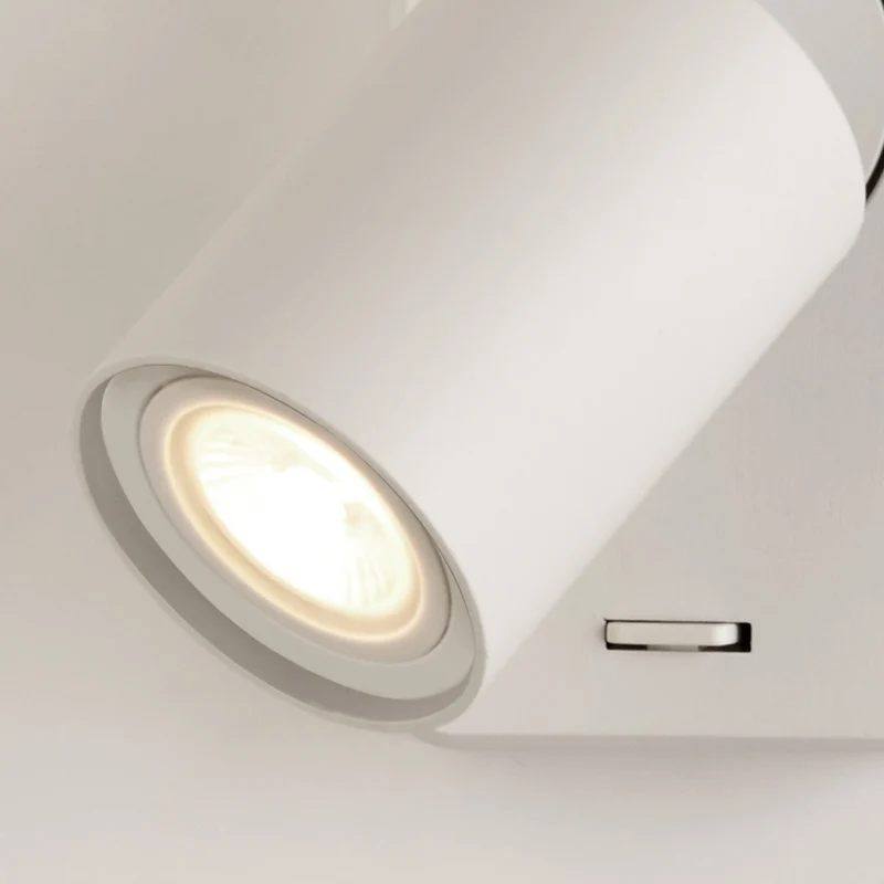 B-Ware Searchlight Wandleuchte Switched Lampe Schalter Wandlampe weiß Aluminium GU10