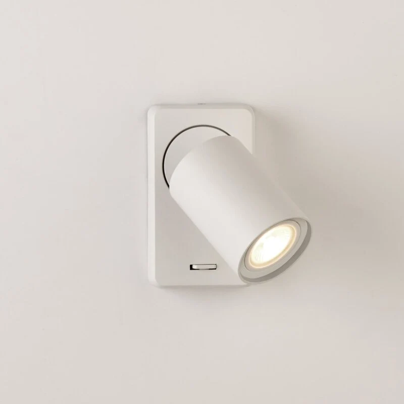 B-Ware Searchlight Wandleuchte Switched Lampe Schalter Wandlampe weiß Aluminium GU10