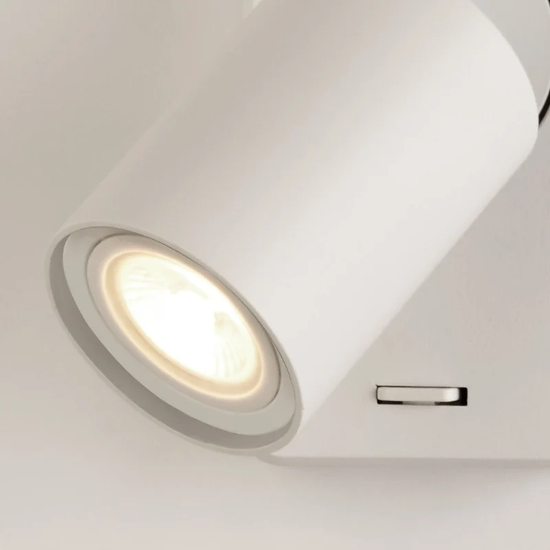 B-Ware Searchlight Wandleuchte Switched Lampe Schalter Wandlampe weiß Aluminium GU10