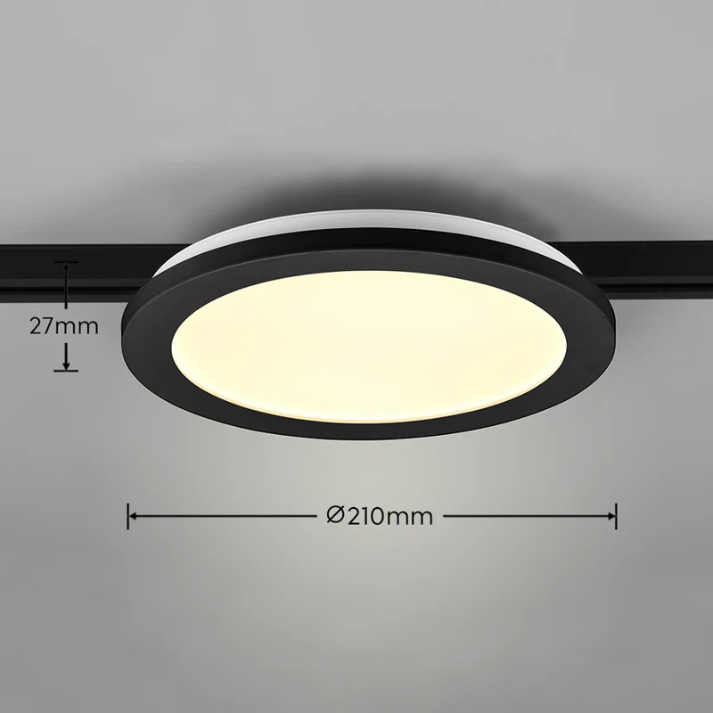 B-Ware Trio Lighting Schienenleuchte Strahler LED Camillus DUOline schwarz matt Kunstst