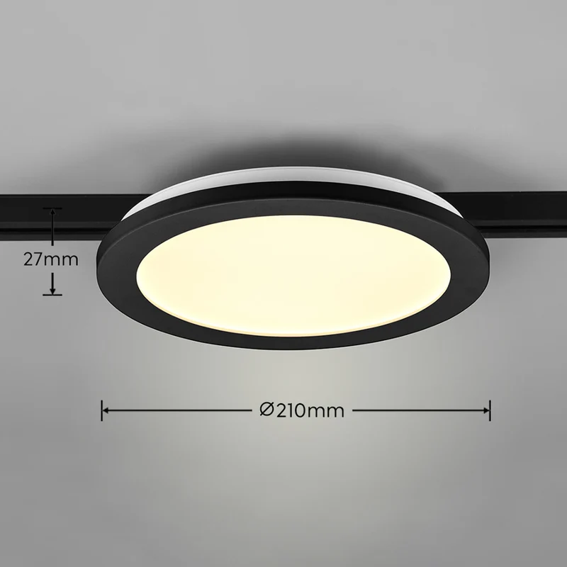 B-Ware Trio Lighting Schienenleuchte Strahler LED Camillus DUOline schwarz matt Kunstst
