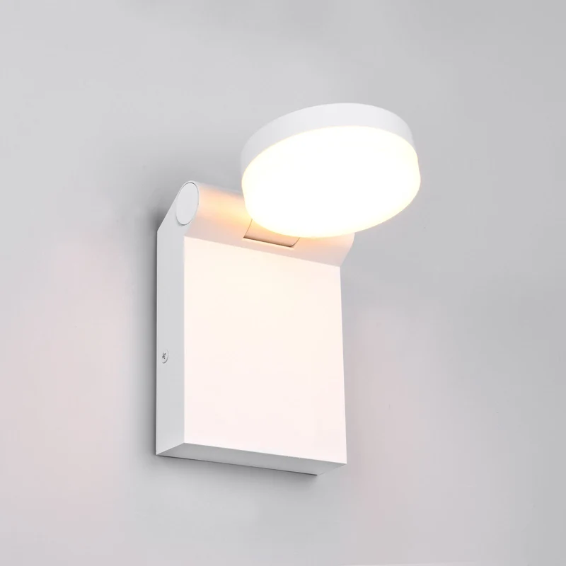 B-Ware Trio Lighting Außenwandleuchte Wandlampe LED Adour weiß matt kippbar IP44 CCT