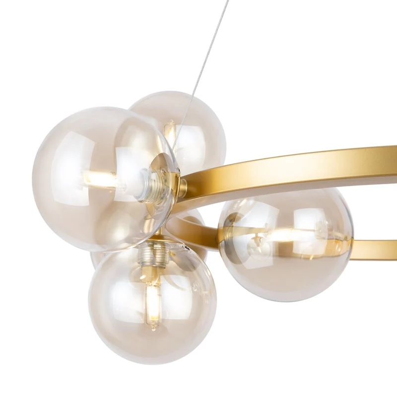 B-Ware Maytoni Hängeleuchte Pendelleuchte Dallas goldfarben amber 11-flammig Lampe G9