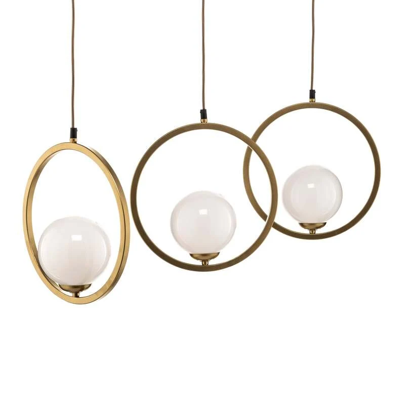 B-Ware Euluna Hängeleuchte Vienna Hängeleuchte Lampe Opalglas messing SIEHE TEXT/FOTO