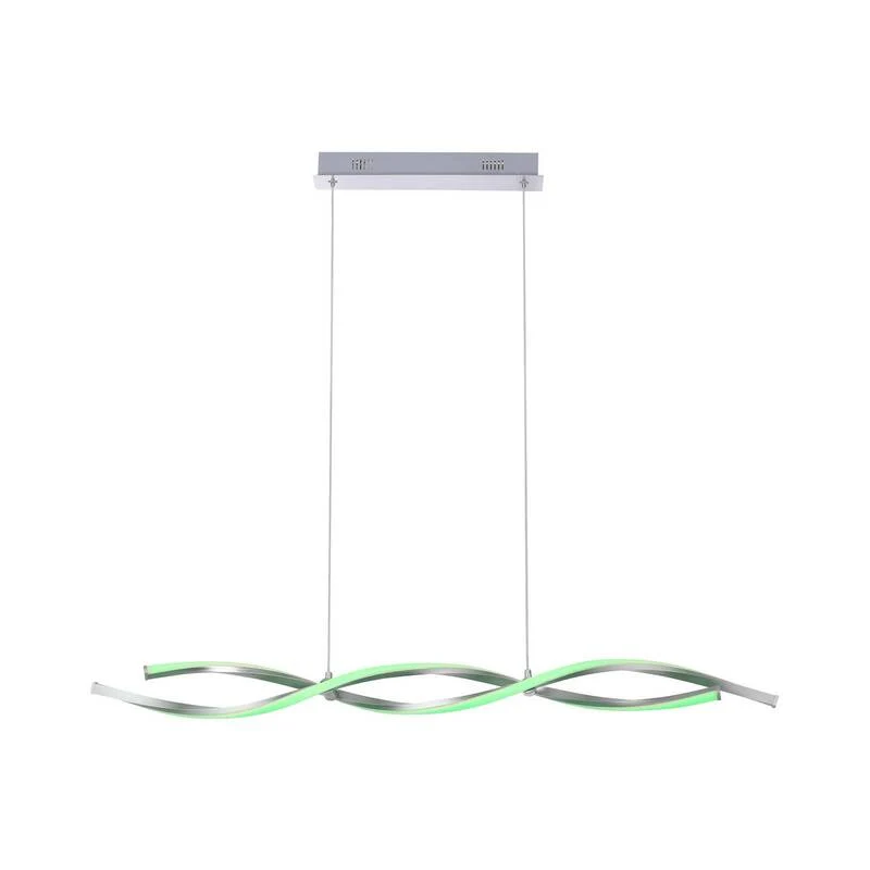 B-Ware LOLA Smart Pendelleuchte Hängelampe LED Multicolor Silber Opal Fernbedienung Sma
