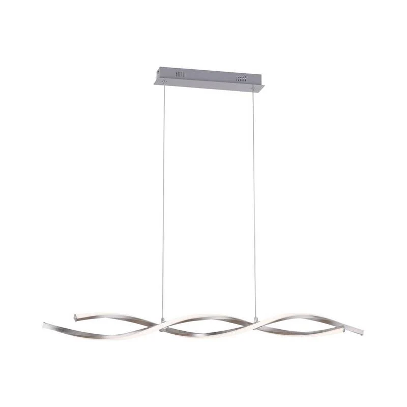 B-Ware LOLA Smart Pendelleuchte Hängelampe LED Multicolor Silber Opal Fernbedienung Sma