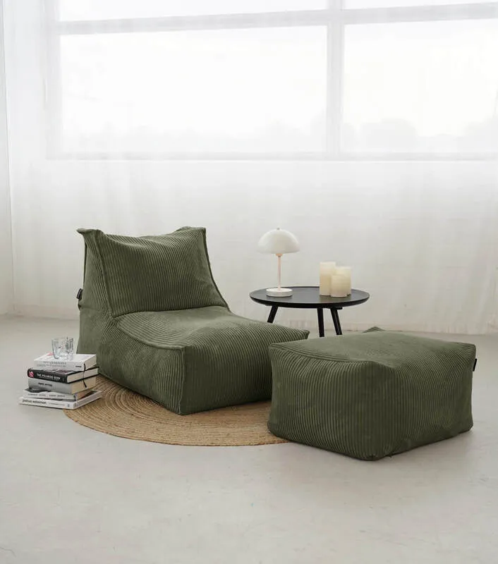 B-Ware mokebo Sitzsack Bean Bag Bodenkissen EPS-Perlen Füllung Wohnzimmer grün756