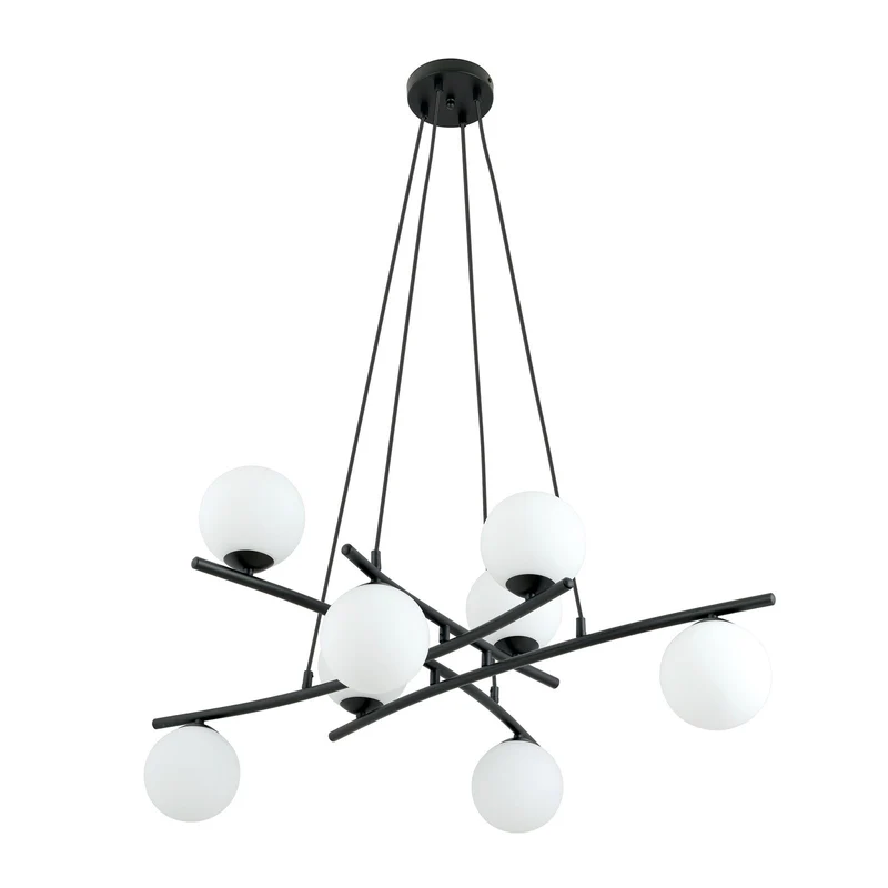B-Ware Euluna Glassy Hängeleuchte Pendelleuchte Lampe gekreuzt 8-flg Glas opal104