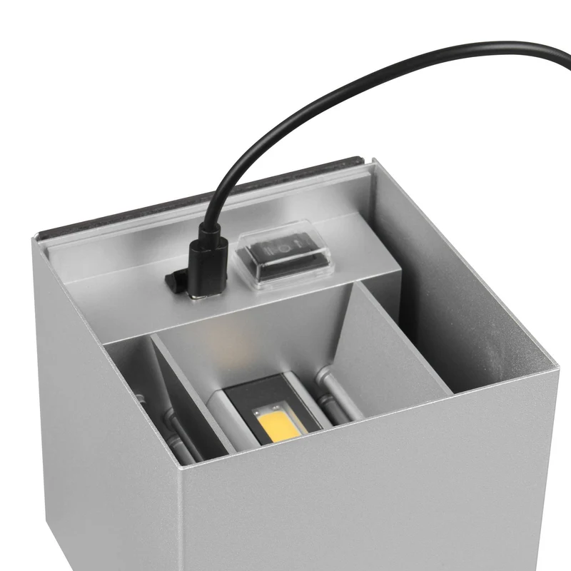 B-Ware Talent Außenwandlampe Wandleuchte LED Sensor titan Metall Bewegungsmelder Schalt