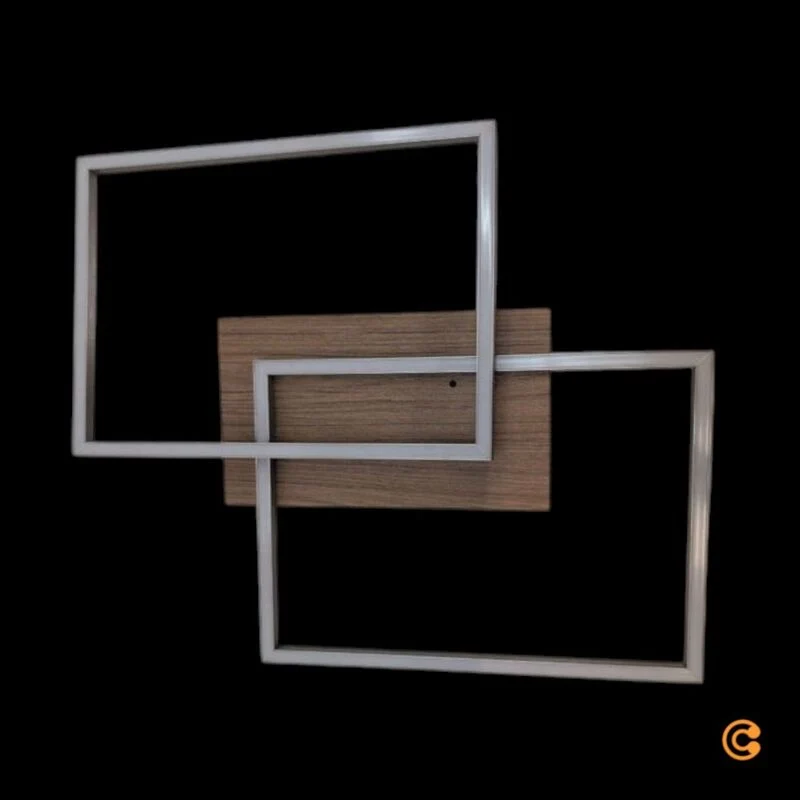 B-Ware JUST LIGHT Deckenleuchte Iven LED Lampe dimmbar Fernbedienung stahl holz