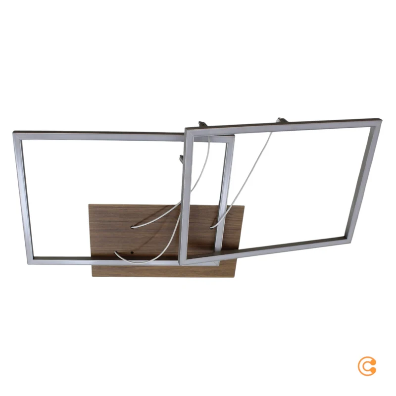 B-Ware JUST LIGHT Deckenleuchte Iven LED Lampe dimmbar Fernbedienung stahl holz