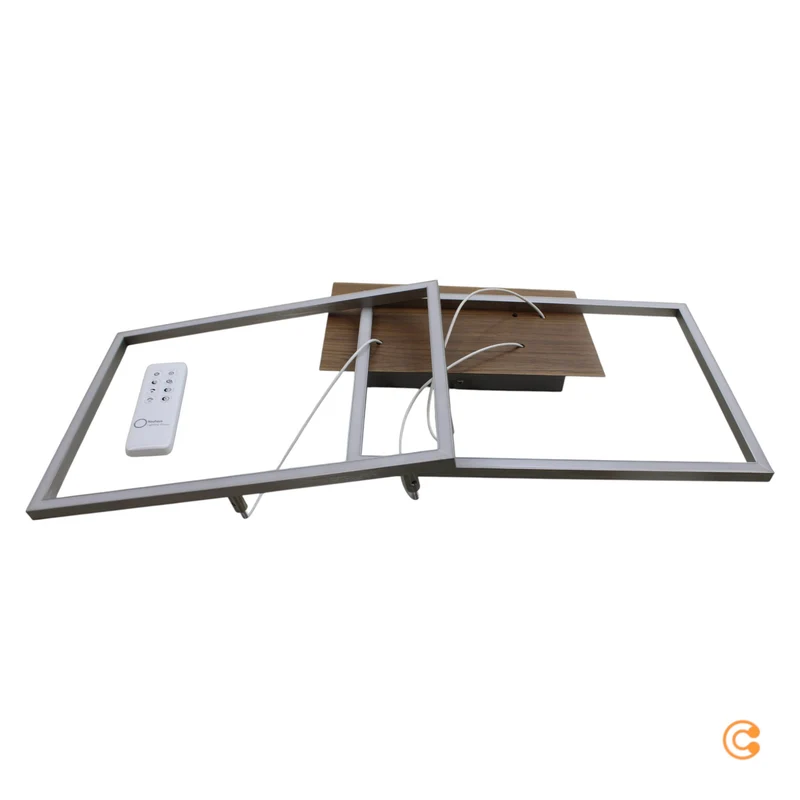 B-Ware JUST LIGHT Deckenleuchte Iven LED Lampe dimmbar Fernbedienung stahl holz