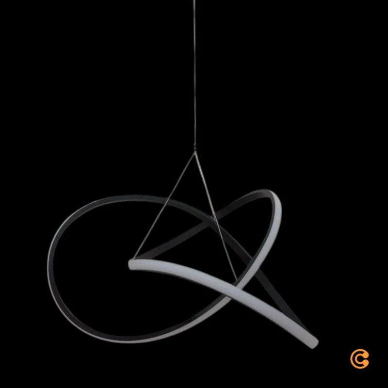 B-Ware JUST LIGHT Hängeleuchte Maria LED Pendelleuchte dimmbar schwarz 57cm Ø 3-stufig