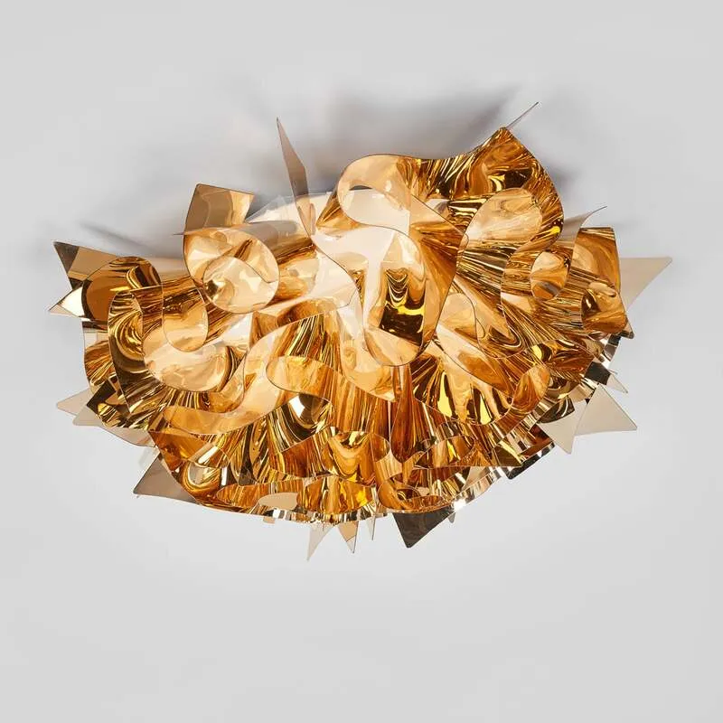 B-Ware Slamp Deckenlampe Veli LED Leuchte Lampe dimmbar gold Ø53cm 20cm Höhe