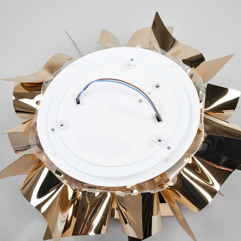 B-Ware Slamp Deckenlampe Veli LED Leuchte Lampe dimmbar gold Ø53cm 20cm Höhe
