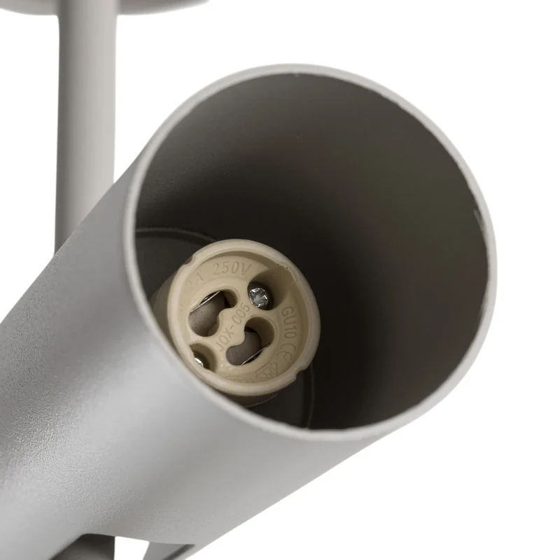 B-Ware SIGMA Deckenspot Leda 3 Strahler Lampe taupe Stahl GU10 3-flammig Höhe 76 cm