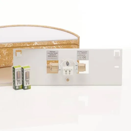 B-Ware Hufnagel LED-Wandleuchte Alea mit Blattgold dimmbar Wandleuchte Wand-Leuchte Lam