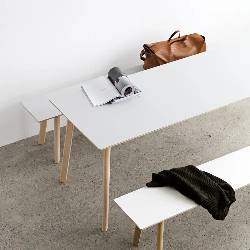 B-Ware HAY Esstisch Küchentisch Tisch Holz 140 x 75 cm weiß Copenhague CPH Deux 210
