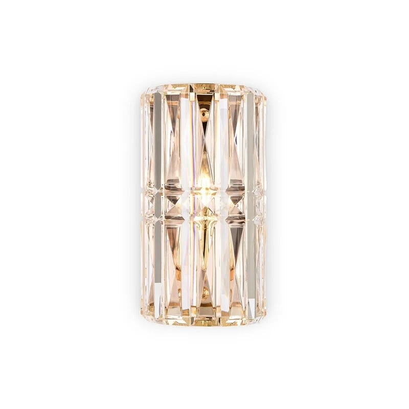B-Ware Maytoni Wandleuchte Wandlampe Facet Glas Metall E14 H25cm gold transparent