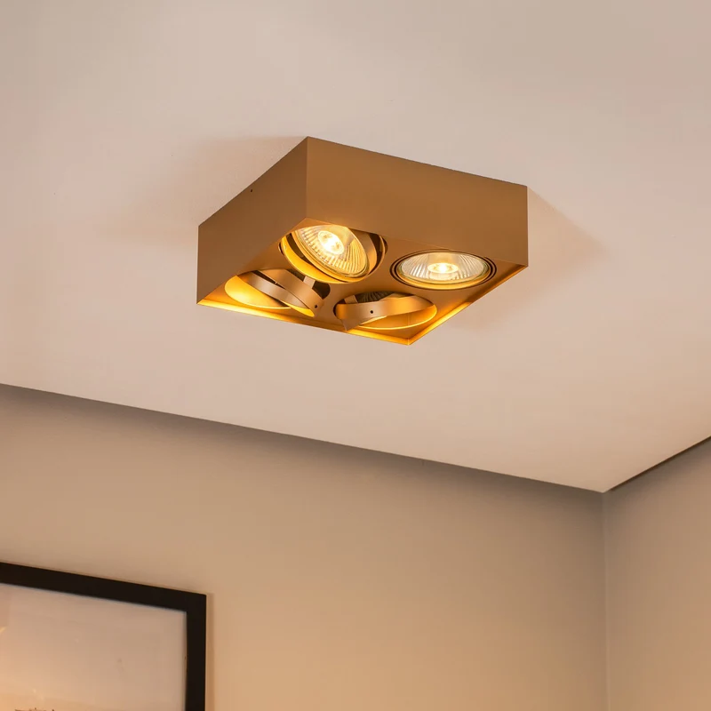 B-Ware Argon Riesta Deckenstrahler Leuchte gold vierflammig Lampe Innenbeleuchtung