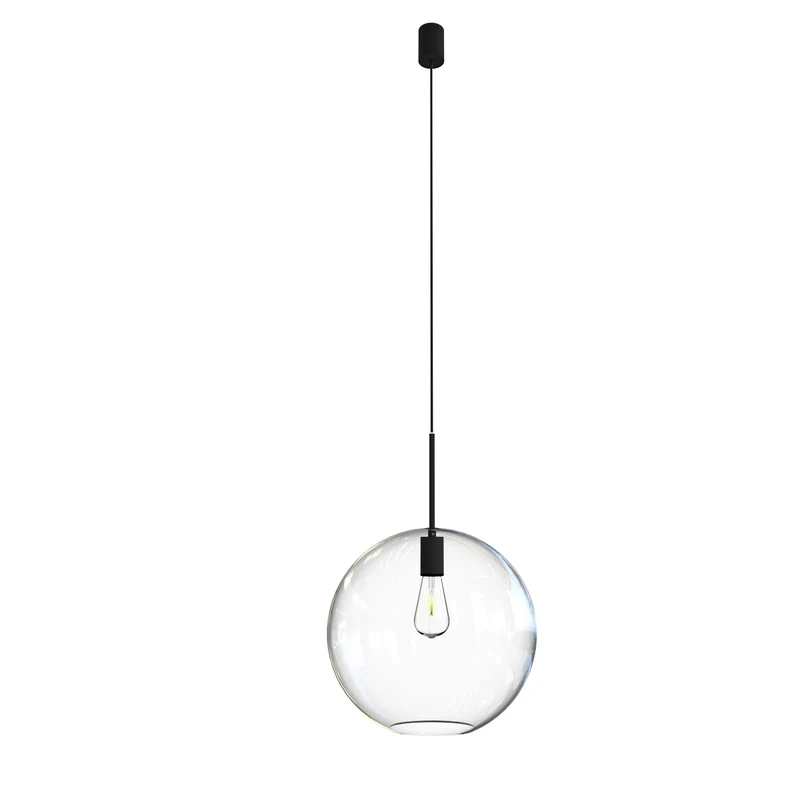 B-Ware Nowodvorski Pendelleuchte Hängeleuchte SPHERE XL Glas Schwarz Modern E27 35cm