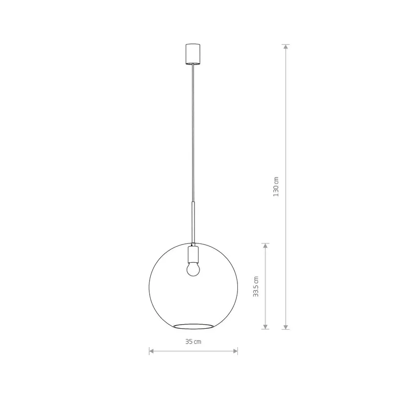 B-Ware Nowodvorski Pendelleuchte Hängeleuchte SPHERE XL Glas Schwarz Modern E27 35cm