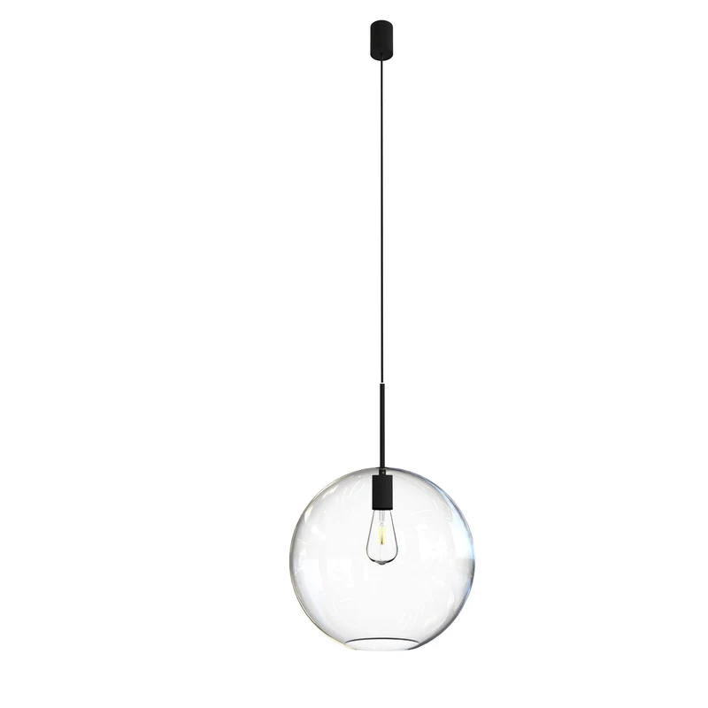 B-Ware Nowodvorski Pendelleuchte Hängeleuchte SPHERE XL Glas Schwarz Modern E27 35cm