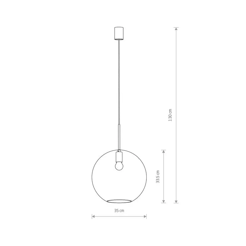 B-Ware Nowodvorski Pendelleuchte Hängeleuchte SPHERE XL Glas Schwarz Modern E27 35cm