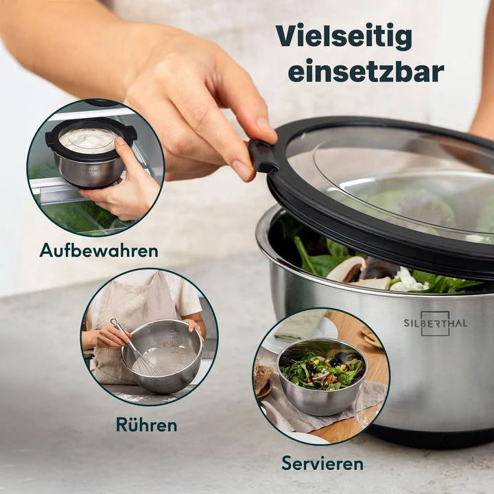 B-Ware SILBERTHAL Schale Salatschüssel Edelstahl lebensmittelecht spülmaschinenfest832